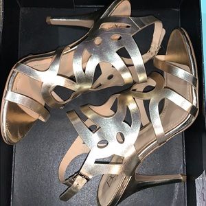 BCBG Gold Heels